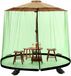 Merkloos / Sans marque Muskietennet voor parasol - Met ritssluiting en verstelbaar trekkoord - Geschikt voor paviljoen, tuin en terras - Groen