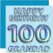 100e verjaardagskaart voor opa - blauwe glitter feestballonnen - gelukkige verjaardagskaarten voor 100-jarige opa van kleinzoon kleindochter, 145 mm x 145 mm verjaardagskaarten cadeau