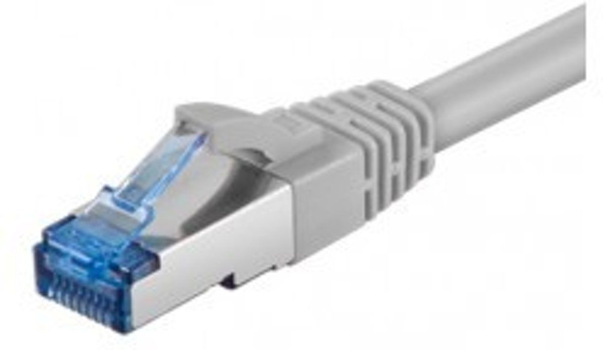Goobay S/FTP netwerkkabel CAT6a - Grijs - 15 meter