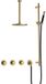 Hotbath Cobber - CB7067 - Inbouw Regendoucheset - Geborsteld Messing