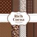 Rich Cocoa Pattern Paper: 20 Brown Double-Sided Pattern Sheets for Scrapbooking, Card Making, Junk Journals, Origami, and Other Cut and Create Paper Crafts