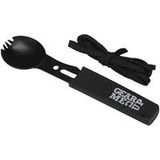 Icecat Overlevingshulpmiddel multifunctioneel 8-in-1 mes, vork, fluitje zwart