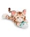 NICI 62152 Knuffeldier kat Bengal met vis 30 cm, bruin