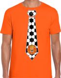Bellatio Decorations Verkleed shirt heren - voetbal stropdas - oranje - EK/WK voetbal supporter XXL