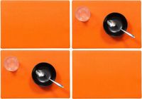 Wicotex Luxe Placemats Plain - Set van 8 - Oranje - 43 x 30 cm