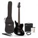 Gear4music Seattle Short Scale Basgitaar + 15 W Versterkerpakket, Zwart