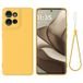 Motorola Coque Motorola Moto G75 en silicone liquide avec dragonne - Jaune