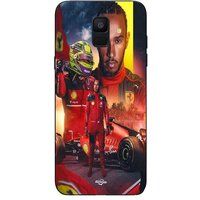 Maniacase Samsung Galaxy A8 2018 Lewis Hamilton Scuderia Ferrari F1 officieel