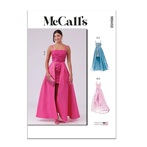 MCCALLS M8450AA Misses' & Women's Dress, Jumpsuit & Overskirt AA (10-12-14-16-18)