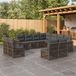 Maison Exclusive - Salon de jardin, 11 pièces, 11 places, gris et gris foncé
