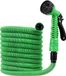 Tuyau d'arrosage extensible - Tuyau d'eau haute pression - Latex-polyester 6x9,5 mm - Pistolet pulvérisateur PP - Raccords rapides pour robinet 1,27/1,9 cm - 15 mètres