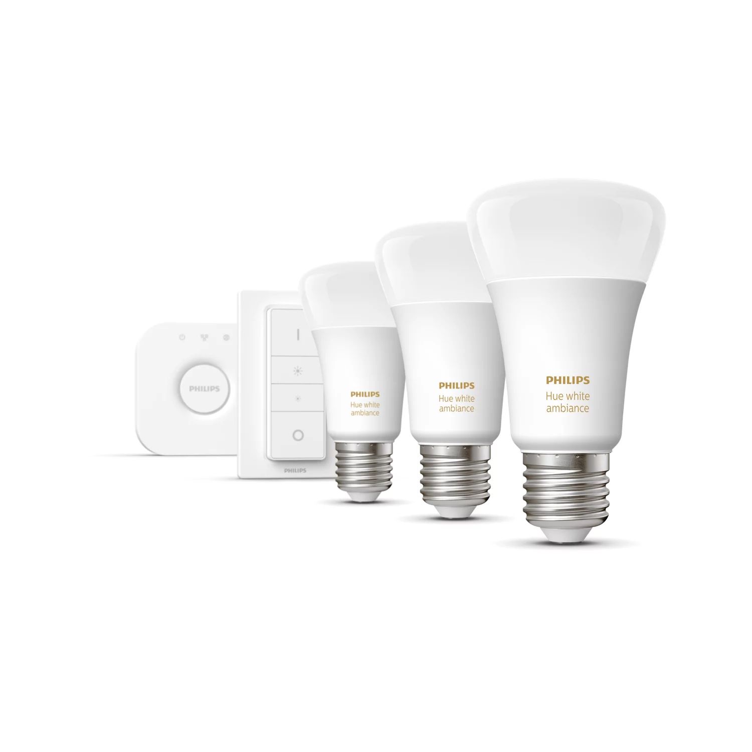 Philips Hue White Ambiance Starter Kit E27 - Smart Lighting Kit with Bluetooth