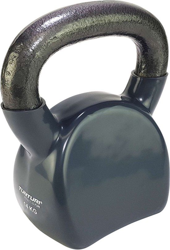Tunturi Kettlebell - 14kg - Grijs - Vinyl