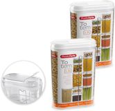 PLASTICFORTE Voorraadbus met strooi deksel - 8x stuks - 1,5 liter - kunststof