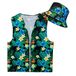 Boland 52173 - kostuumset tourist, hoed en vest, bloemenmotief, vakantie, kostuum, carnaval, themafeest