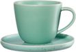 ASA Selection coppa koffiekop met schotel, mok, porselein, 250 ml, Minto / Groen
