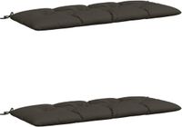vidaXL - Coussin de banc - VIANEN - 2 pièces - 100% Polyester - Anthracite