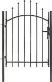 vidaXL Tuinpoort Woerden Staal Zwart 1x1m
