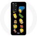 Maniacase Hoesje voor Xiaomi Redmi Note 11 4G The Simpsons zwarte achtergrond stickers