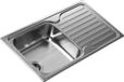 Teka Spoelbak met Enkele Spoelbak en Afvoer SF 10119013 RVS Rechthoek 86x50x19cm