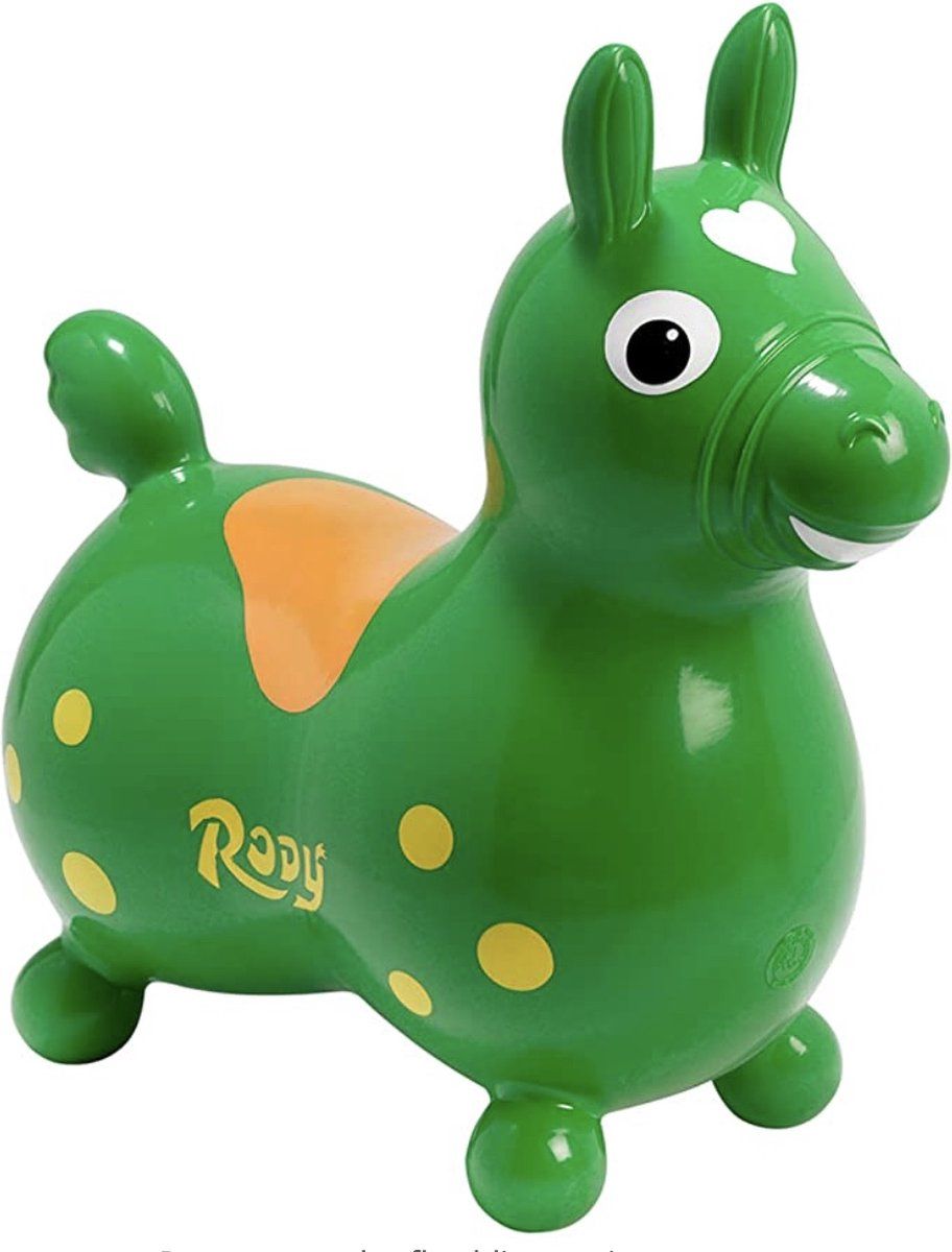 Gymnic SKIPPY PAARD RODY GROEN - 54x45x22 CM - Vanaf 3 jaar