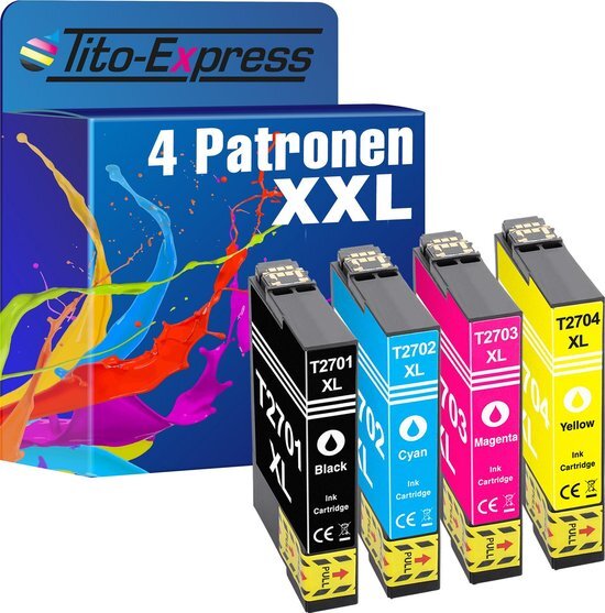 Tito Express PlatinumSerie 4x inkt cartridge alternatief voor Epson T2701-T2704 XL