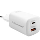 Qoltec 50765 chargeur pour appareils mobiles, Blanc