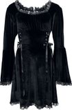 Gothicana by EMP Gothicana Zwarte jurk met vetersluiting - Dames - S