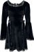 Gothicana by EMP Gothicana Zwarte jurk met vetersluiting - Dames - S