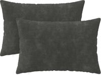 vidaXL Kussensloop Antraciet 50 x 70 cm (2 stuks)