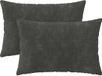 vidaXL Kussensloop Antraciet 50 x 70 cm (2 stuks)