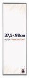 Dutch Frame Factory Fotolijst 37,5x98 cm - Kunststof - Zilver Hoogglans - Easy