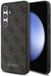 Guess S24 FE Serie - Hardcase Telefoonhoesje - Bruin - Metallic Gouden Logo - Eco-leer