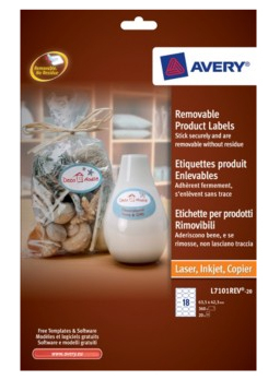 Avery Removable Product Labels
