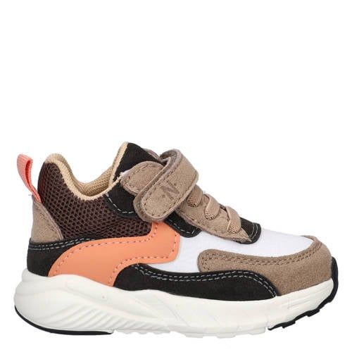 Nelson Kids imitatieleren sneakers - bruin meerkleurig