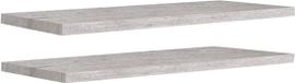 vidaXL Étagères flottantes 2 pièces 90x23,5x3,8 cm MDF gris béton