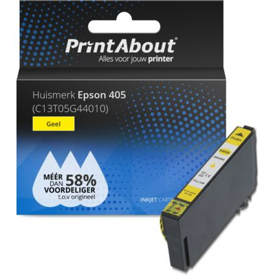 PrintAbout Huismerk Epson 405 (C13T05G44010) Inktcartridge Geel