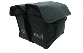 Beck Dubbele fietstas Canvas Medium 48L Grijs