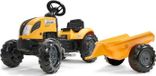Trettraktor Mighty Builder, avec remorque, 100% fabriqué en France, minimum 50% plastique recyclé, pour enfants à partir de 2 ans