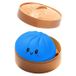Icecat Jouet anti-stress moelleux en forme de ravioli avec boîte vapeur - Bleu