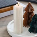 Ginger Ray Crème ster vormige kerst adventskalender kaars met countdown decoratie