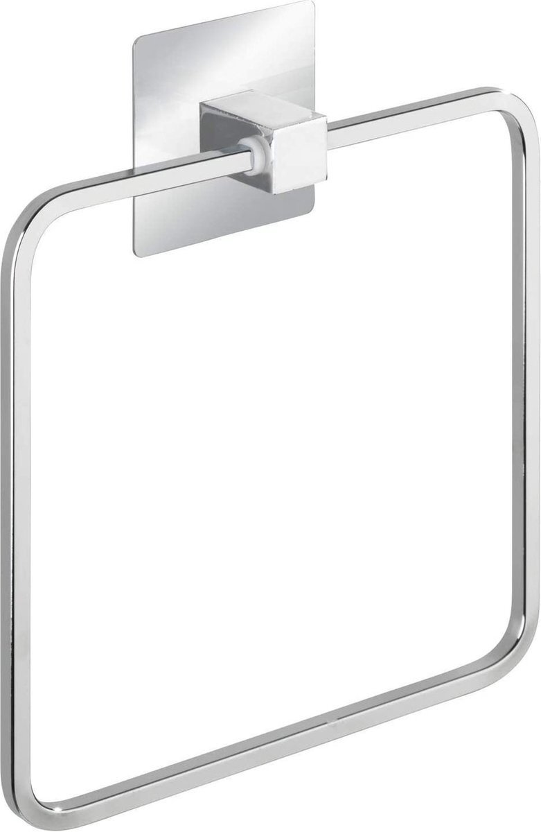 WENKO Handdoekring Quadro Turbo-loc 19,5 Rvs Zilver