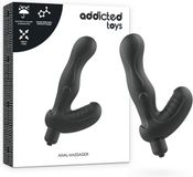 ADDICTED TOYS | Addicted Toys Silicone Stimulating Beaded P-spot Vibe | Prostate Vibrator | Man Vibrator | Noir