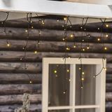 Bellatio Decorations Ijspegelverlichting - 180 LED - Extra Warm Wit - 6m - Zwart Snoer - IP44