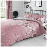Gaveno Cavailia Luxe veren bedset met dekbedovertrek en kussenslopen, Polyester-katoen, King-Pink, Polycotton