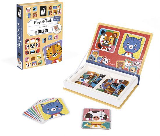 Janod Magnetibook Mix & Match - Magneetboek Speelset