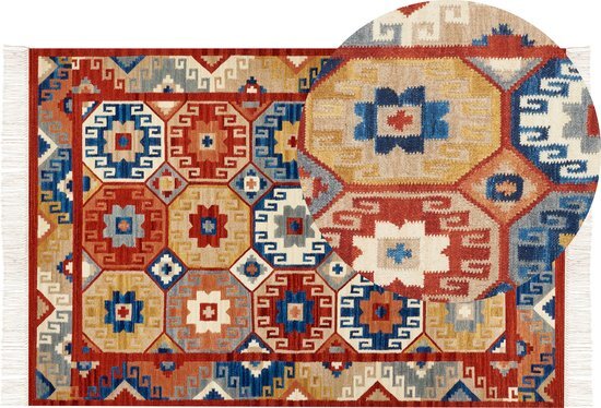 Beliani LUSARAT - Rug - Multicolor - Wol