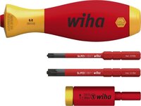 Wiha Momentset easyTorque adapter electric met slimVario® houder en slimBits SL/PZ 4-delig in blister (41478)