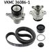 SKF Pompe à eau + Kit de courroie striée VKMC 36086-1 Nissan