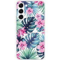 Samsung Galaxy S23 Tropical aquarelle bedrukt siliconen hoesje